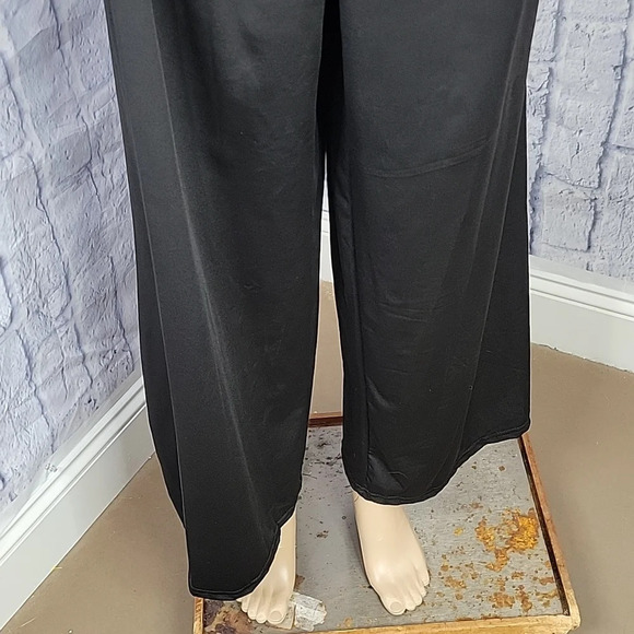 Black SEQUINED CUT OUT Wide Leg Jumpsuit - Picture 5 of 10